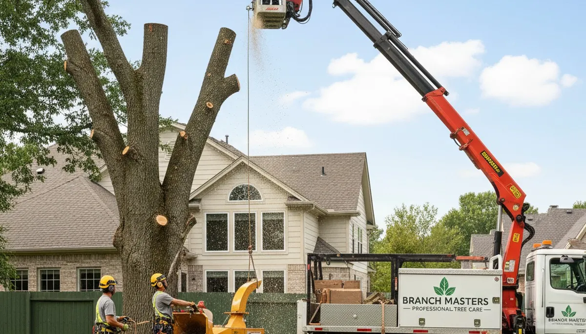 Arborists providing professional tree removal and trimming in Wellesley, MA residential landscape