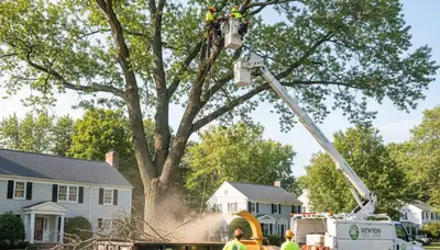 Professional tree removal service in Wellesley MA by certified arborists