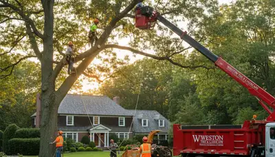 Professional tree removal service in Wellesley, MA by expert local arborists